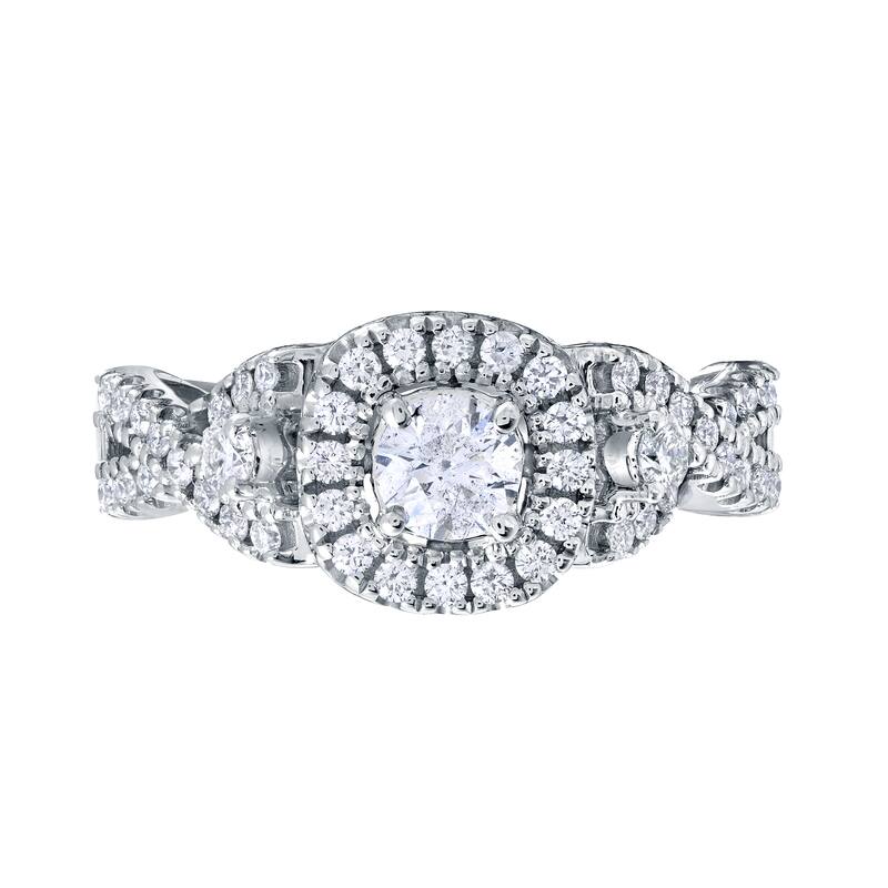 Auriya Round 4/6ct TDW Infinity Diamond Halo Engagement Ring 14k Gold (H-I, I1-I2)