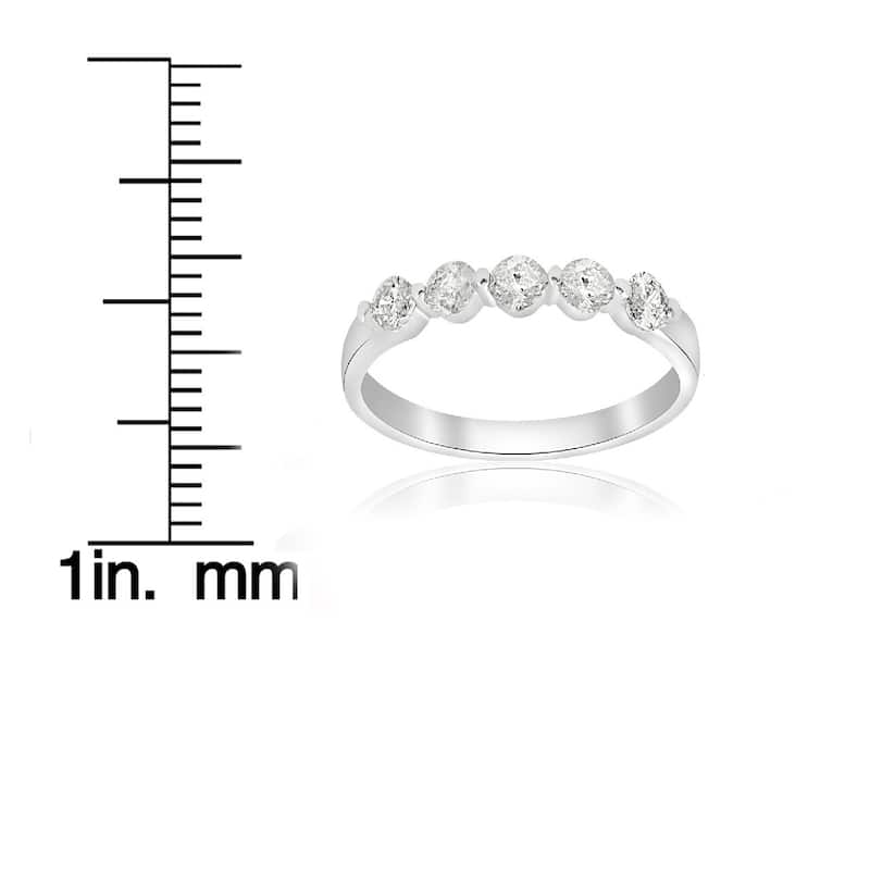 14k White Gold 1/2 ct TDW Marquise Diamond Wedding Ring (H-I,I1-I2)