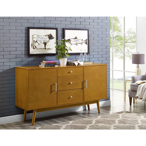 60-inch Traditional Mid-century Wood TV Console