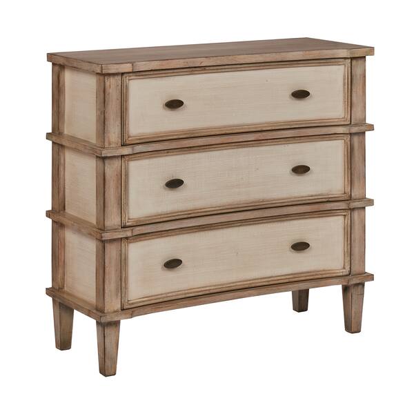 Shop Madison Park Diego Natural Cream 3 Drawer Chest On Sale