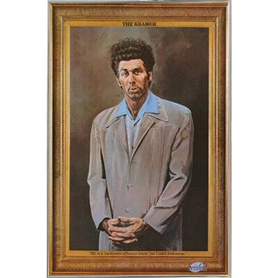 Seinfeld - Kramer Poster in a Silver Metal Frame (24x36)