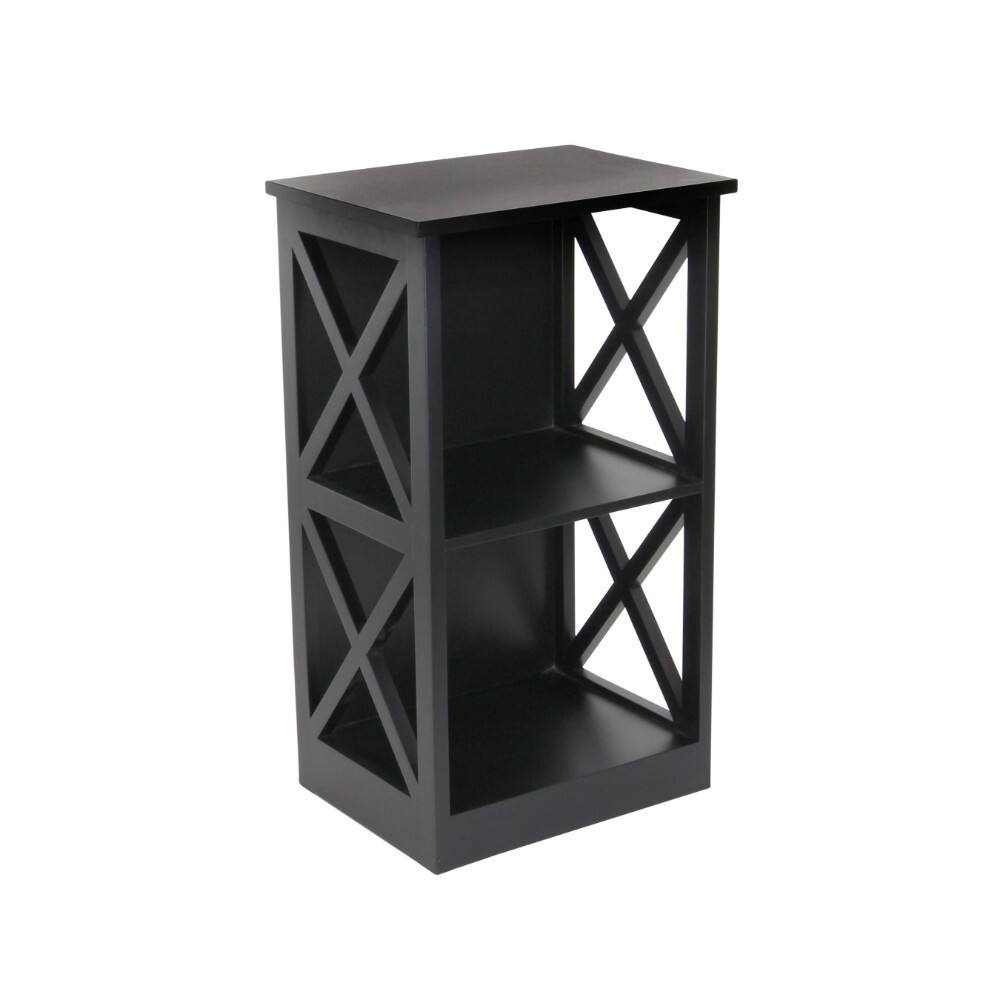 Brawny Black Wood Shelf