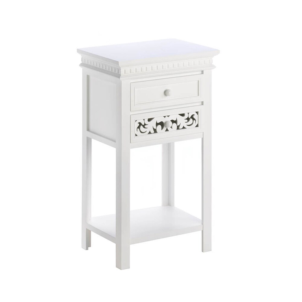 Koehler Home Decor Fleur De Lis White Side Table Side Table From Overstock Com Ibt Shop