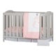 preview thumbnail 4 of 10, South Shore Angel Crib and Doudou the rabbit 4-Piece Bed Set Grey