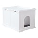 TRIXIE Pet Products White Wooden Extra-large Cat House and Litter Box - Thumbnail 0