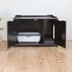 Brown Wooden Extra-large Cat House and Litter Box - Thumbnail 1
