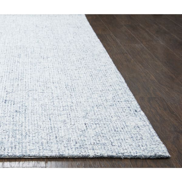 Hand Tufted London Solid Blue Wool Area Rug 6 6 X 9 6 6 6 X 9 6 Overstock 16323397