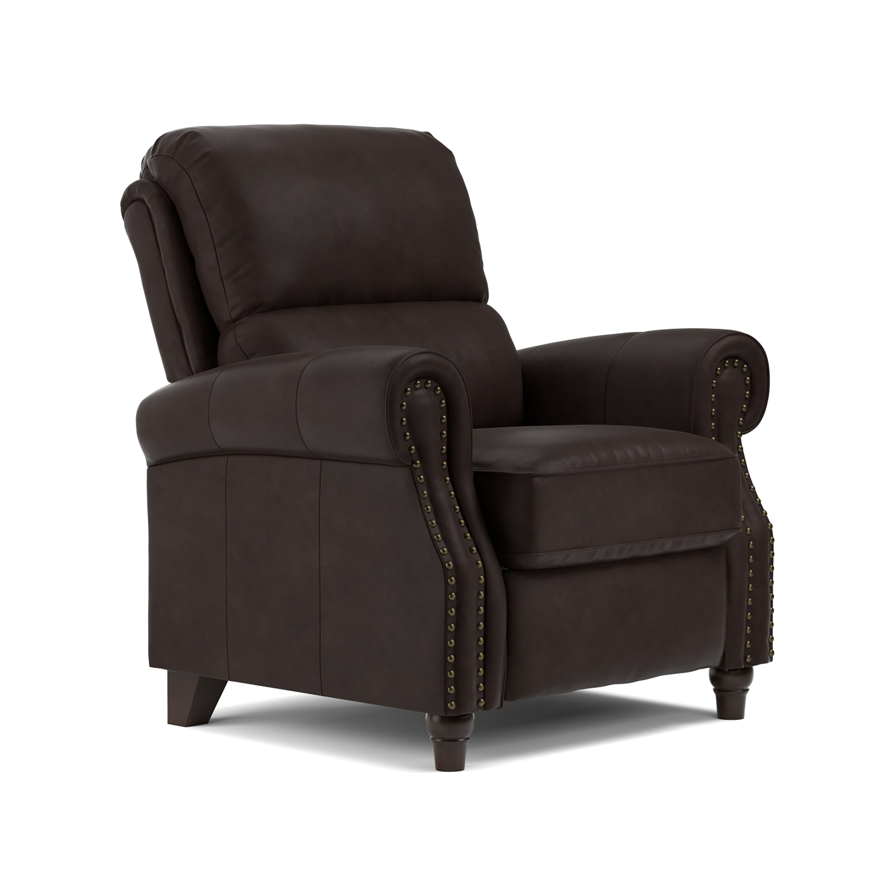 Shop Prolounger Coffee Brown Renu Leather Push Back Recliner