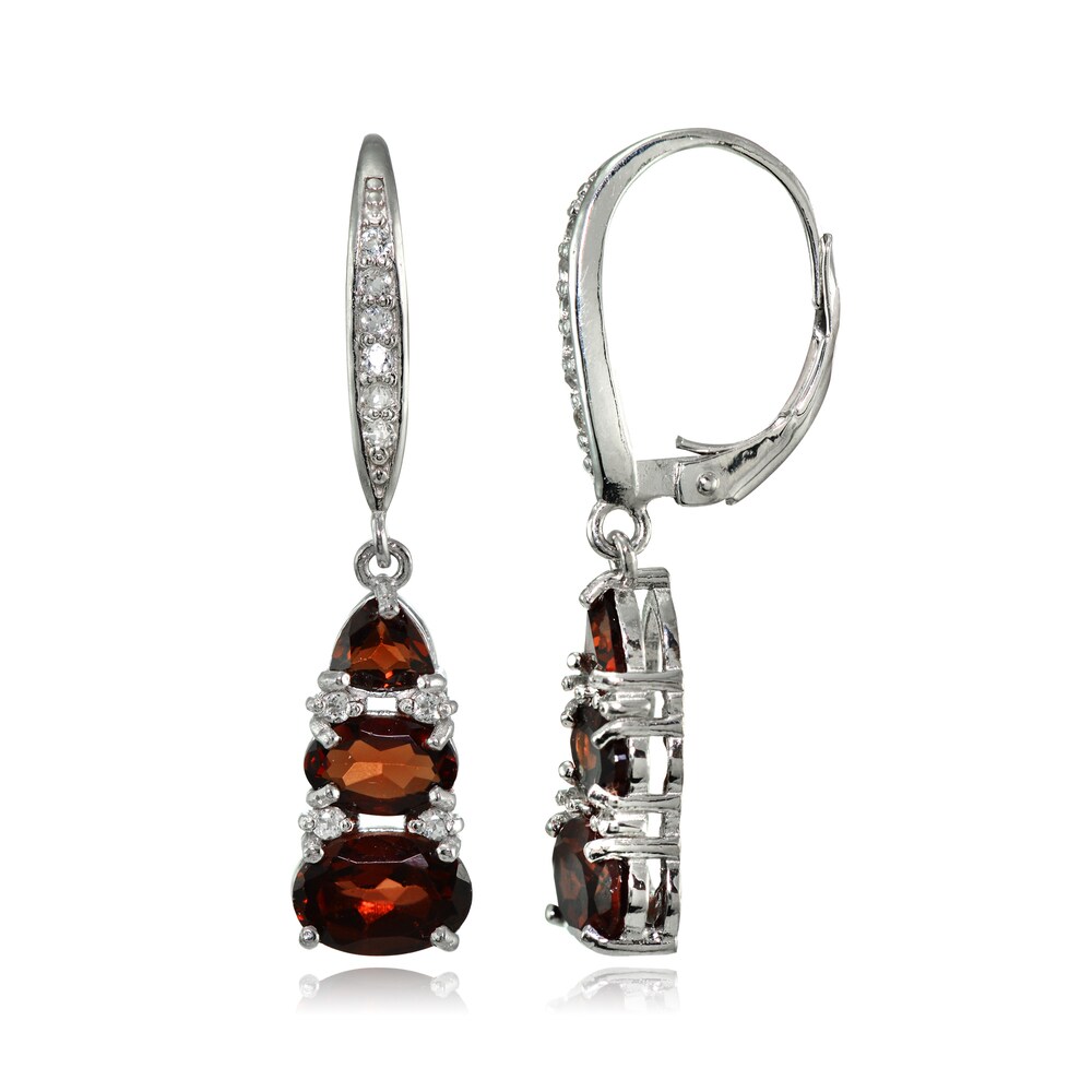 Buy Leverback, Garnet Gemstone Earrings Online at Overstock | Our 
