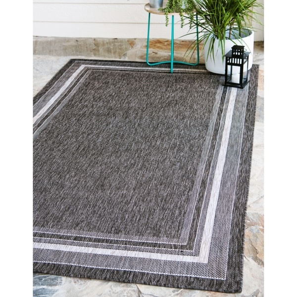 Shop Unique Loom Outdoor Soft Border Rug 9' x 12' On Sale Free