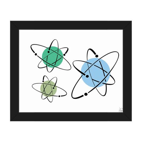 Cooler Atoms Astrobursts Framed Canvas Wall Art