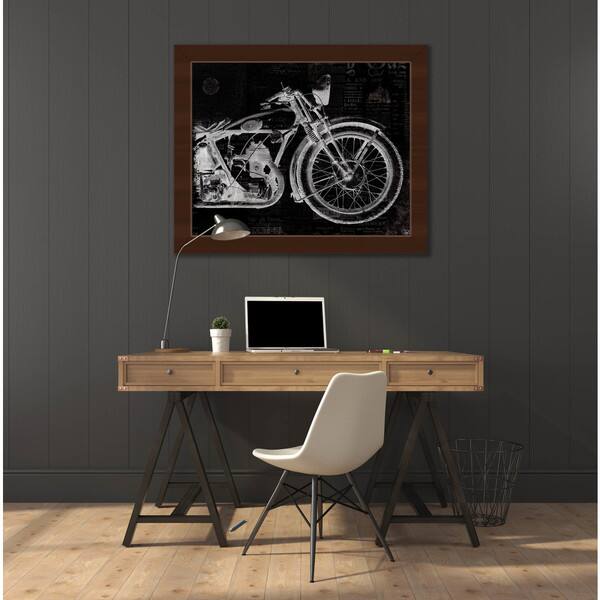 Shop Vintage Motorcycle Framed Canvas Wall Art Print Overstock