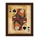preview thumbnail 1 of 0, Vintage Queen Playing Card Framed Canvas Wall Art