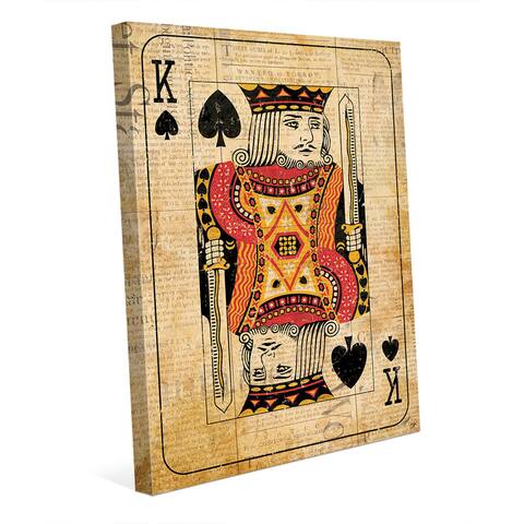 Vintage King Playing Card Wall Art Gallery-wrapped Canvas Print