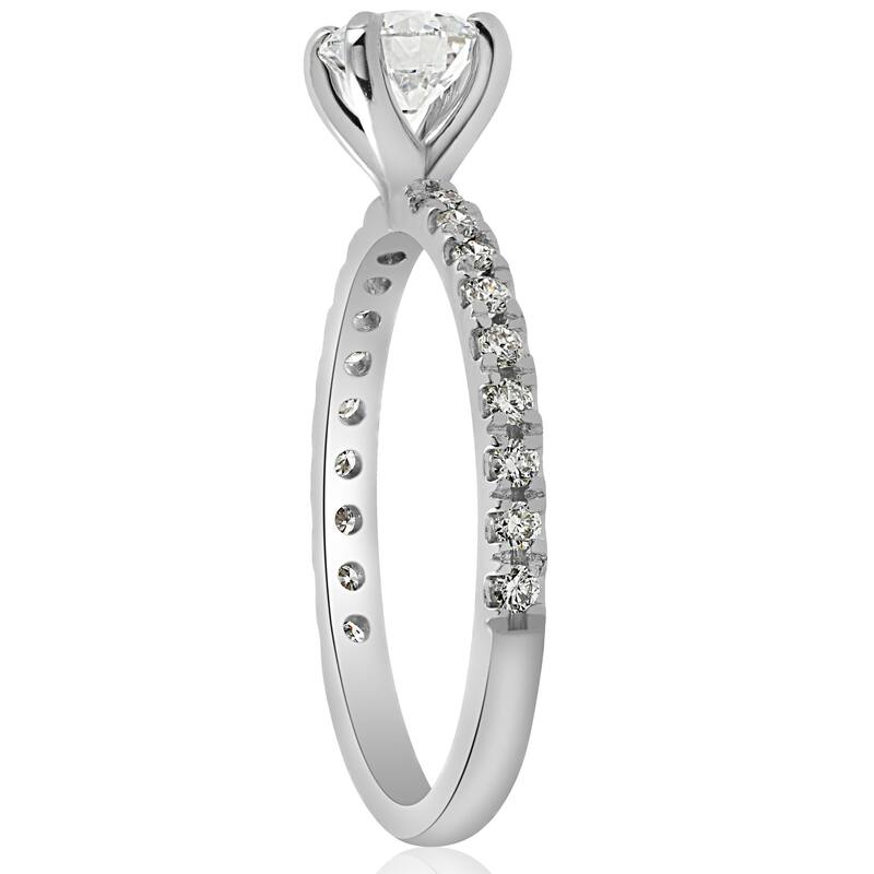14k White Gold 3/4 ct TDW Diamond Engagement Ring (I/J, I2-I3)