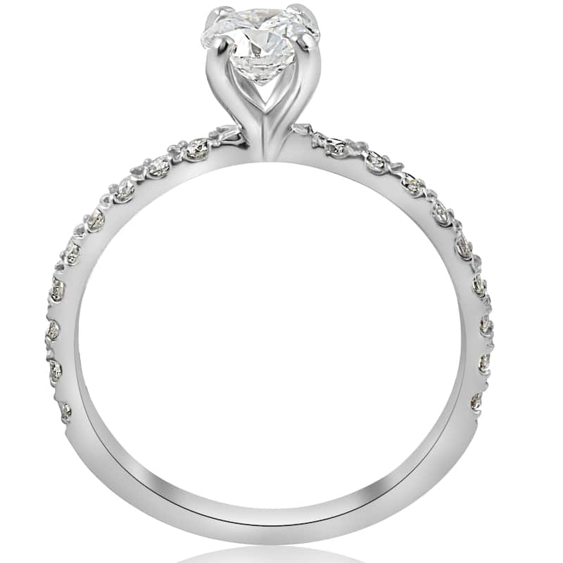 14k White Gold 3/4 ct TDW Diamond Engagement Ring (I/J, I2-I3)