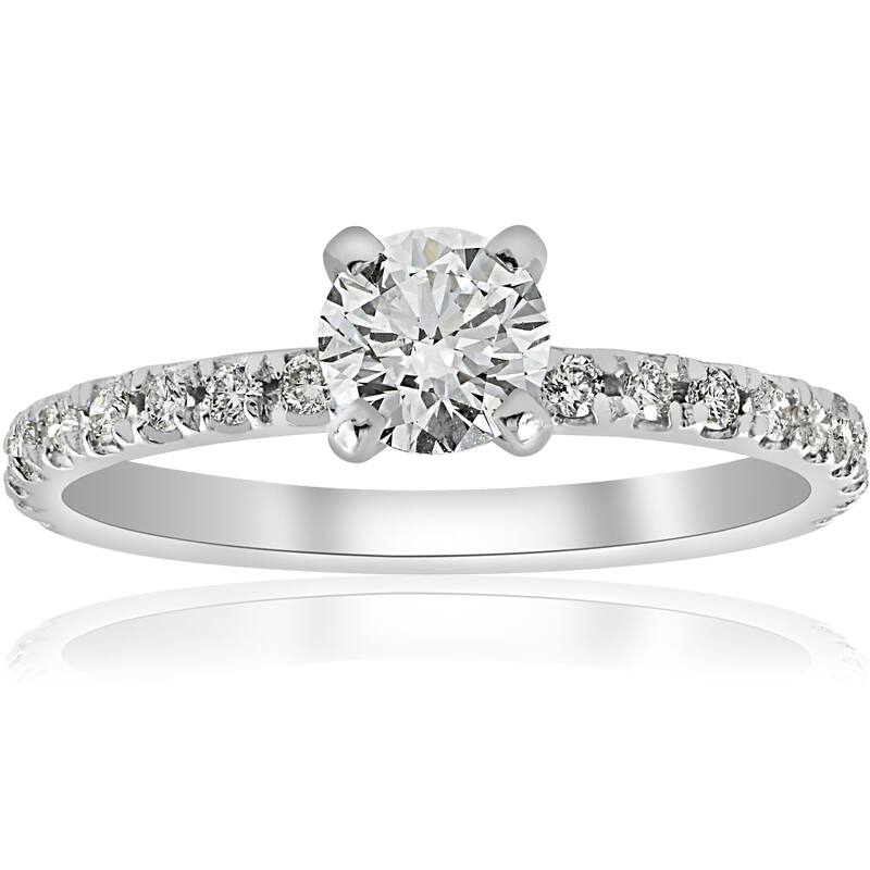 14k White Gold 3/4 ct TDW Diamond Engagement Ring (I/J, I2-I3)