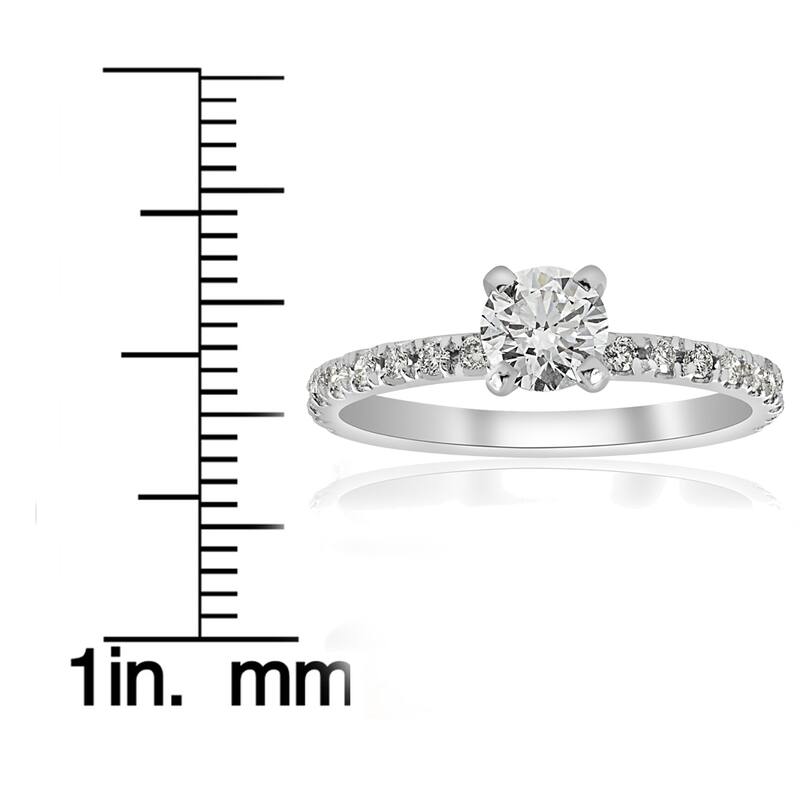 14k White Gold 3/4 ct TDW Diamond Engagement Ring (I/J, I2-I3)