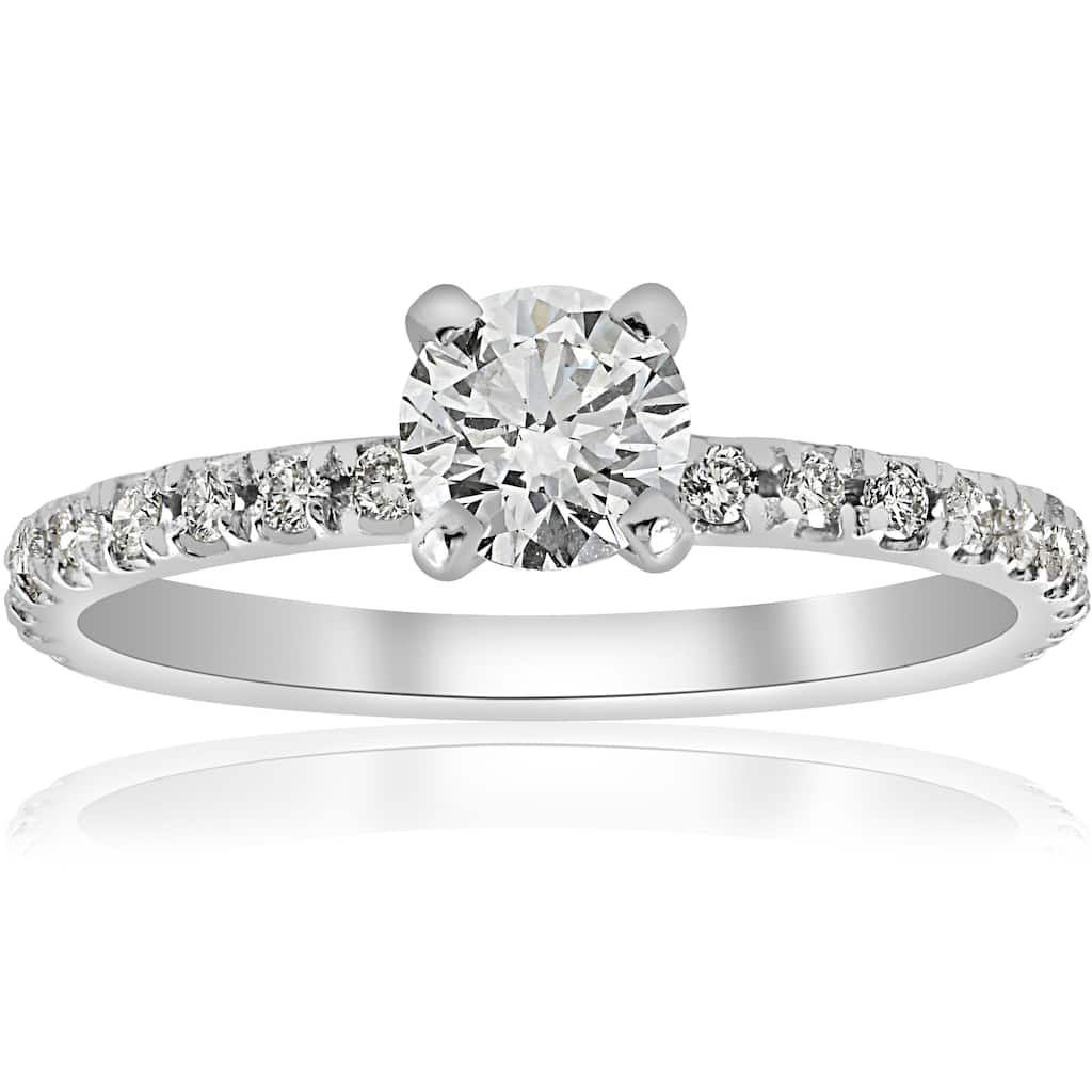 Bliss Diamond 14k White Gold 3/4 ct TDW Diamond Engagement Ring (I/J, I2-I3)