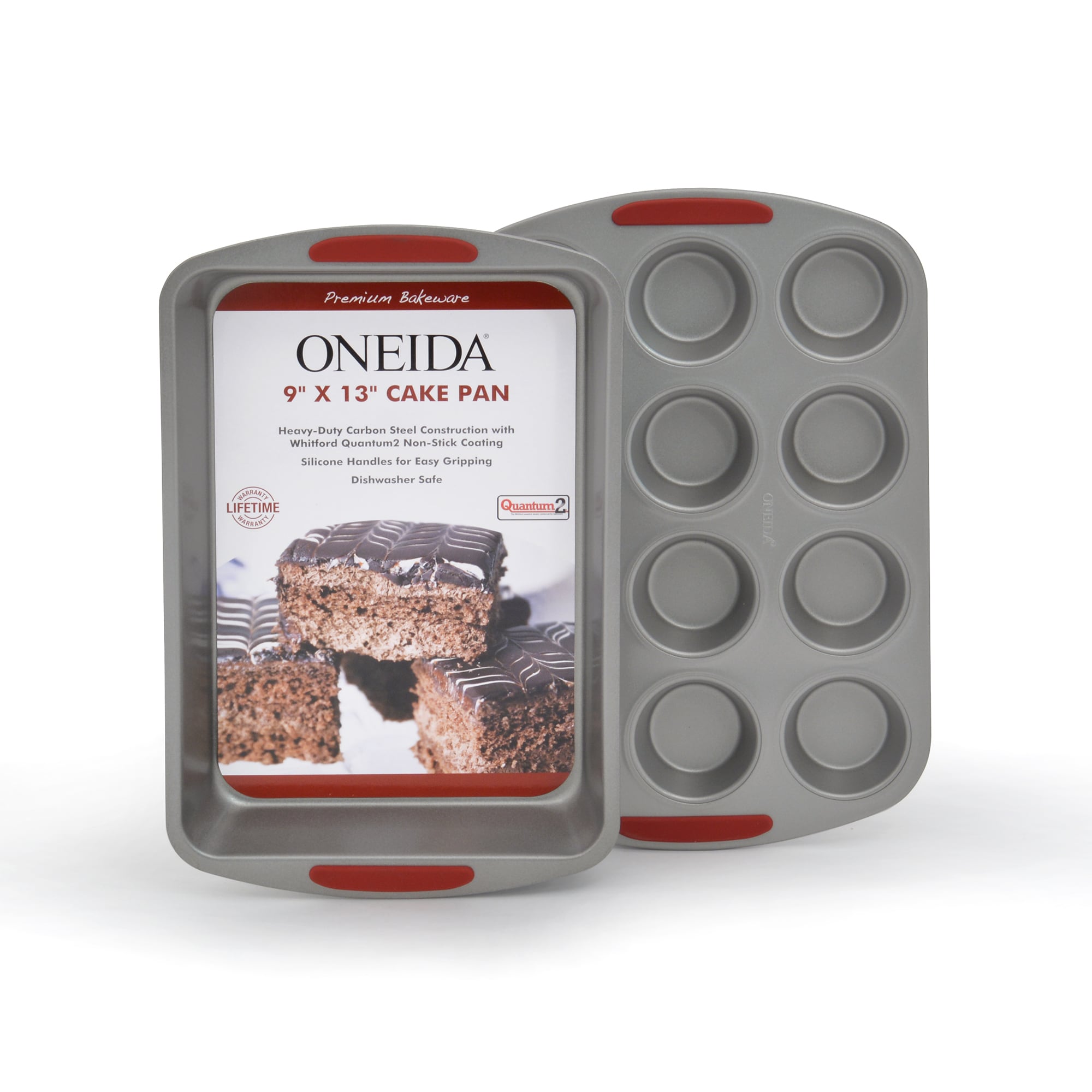 Oneida 6 Piece Bakeware Set Premium Round Loaf Cake Muffin Pan Cookie Sheet 