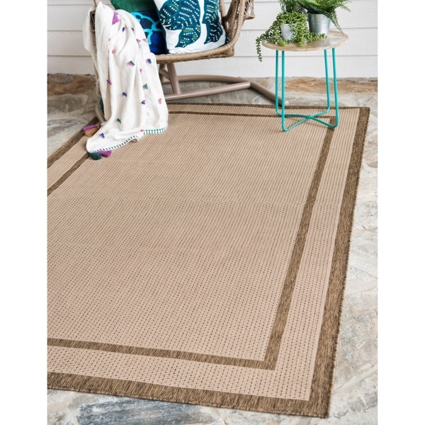 Unique Loom Outdoor Border Area Rug