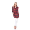 White Mark Piper Plaid Tunic