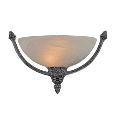 Crystorama Modern 2-light Pewter Wall Sconce