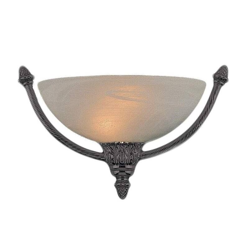 Crystorama Modern 2-light Pewter Wall Sconce