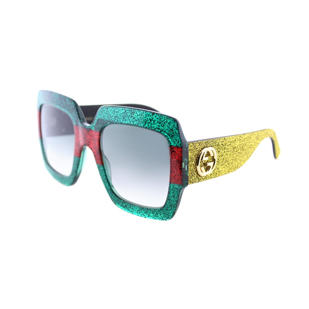 gucci green glitter sunglasses