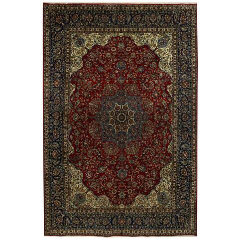 Handmade One-of-a-Kind Isfahan Wool Rug (Iran) - 9'4 x 14'2