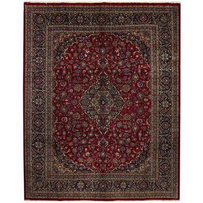 HERAT ORIENTAL Handmade One-of-a-Kind Kashmar Wool Rug - 10'1 x 12'8