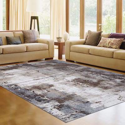 Avenue33 New Style Luna Brown/Beige Area Rug (5'3" x 7') by Gertmenian - 5'3 X 7'