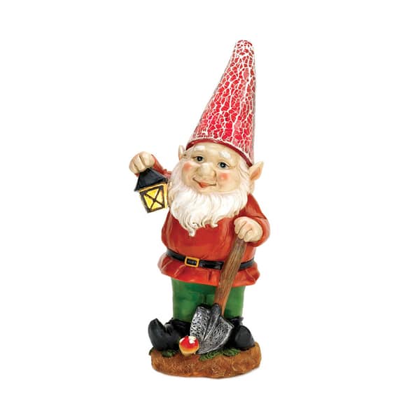 Koehler Home Decor Plastic Little Lantern Gnome Solar Statue Home Decor Plastic Little Lantern Gnome