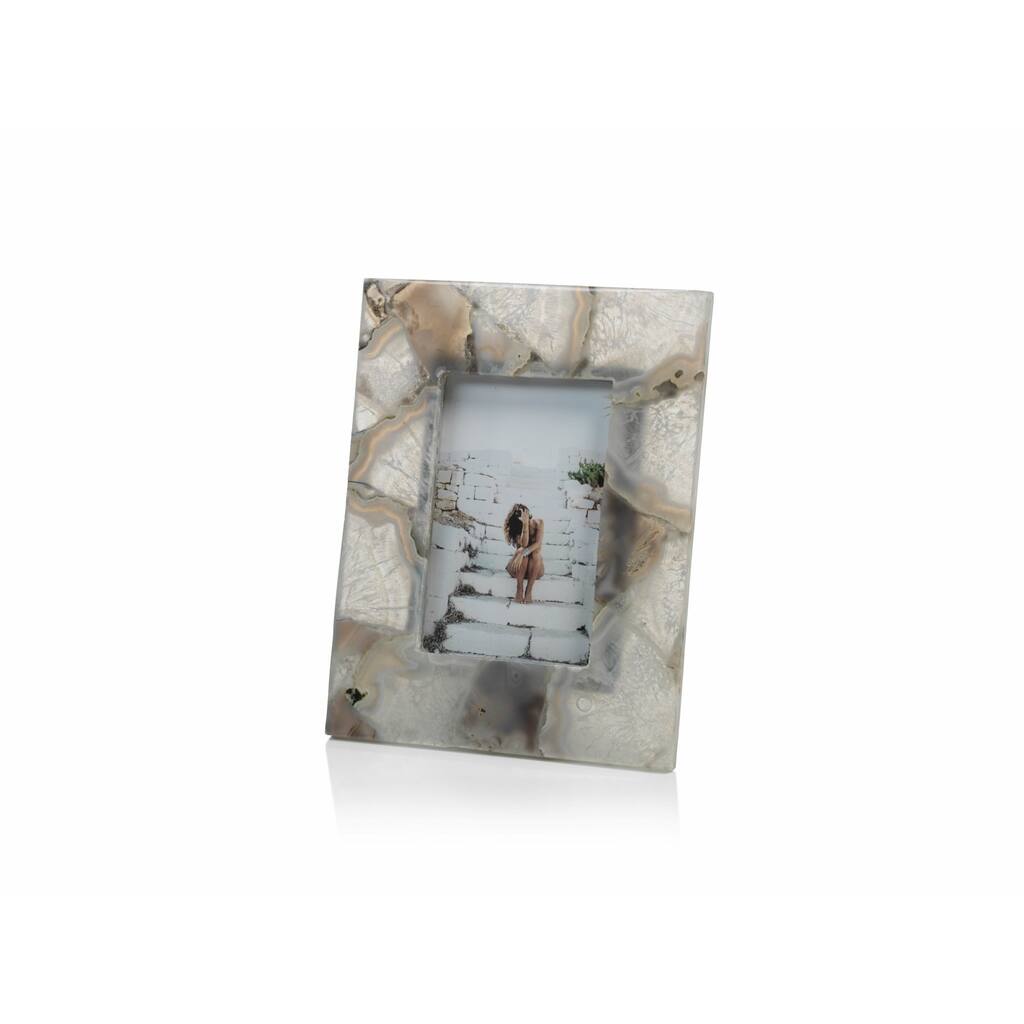 "Preto" 4" x 6" Agate Picture Frame