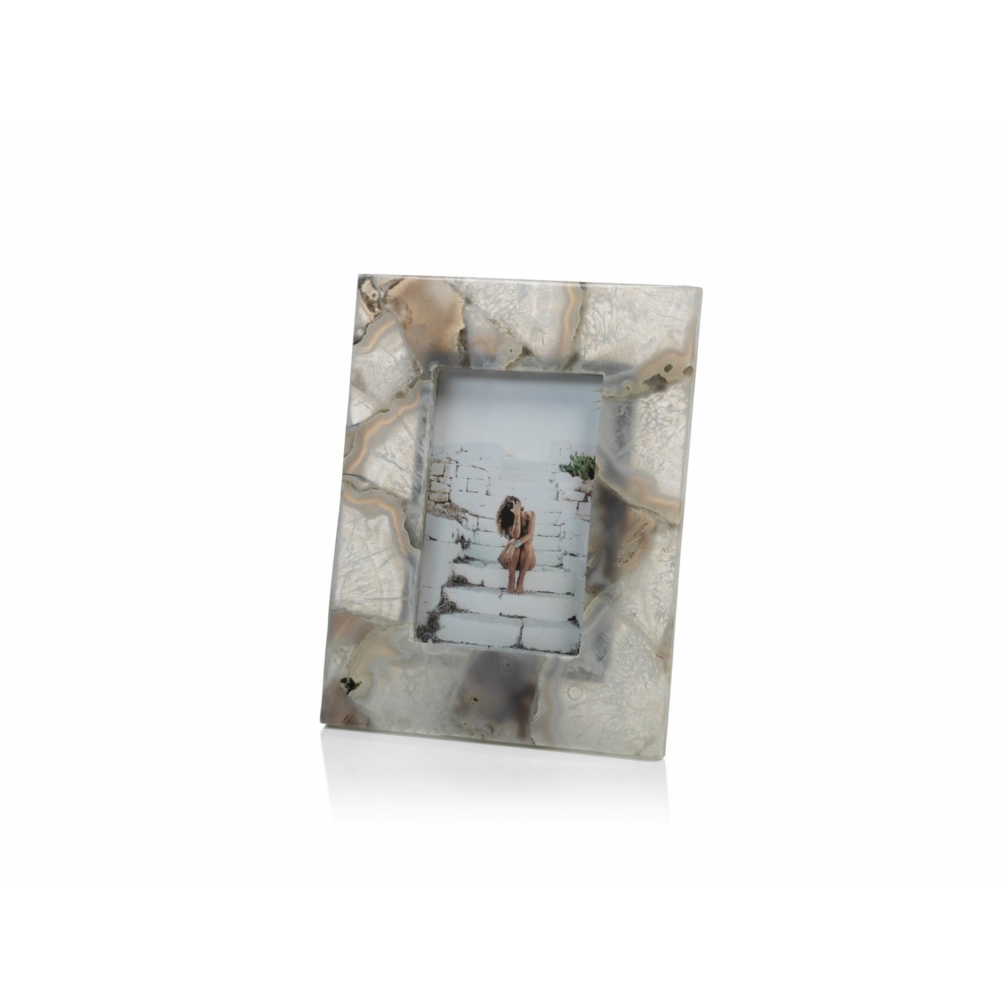"Preto" 4" x 6" Agate Picture Frame