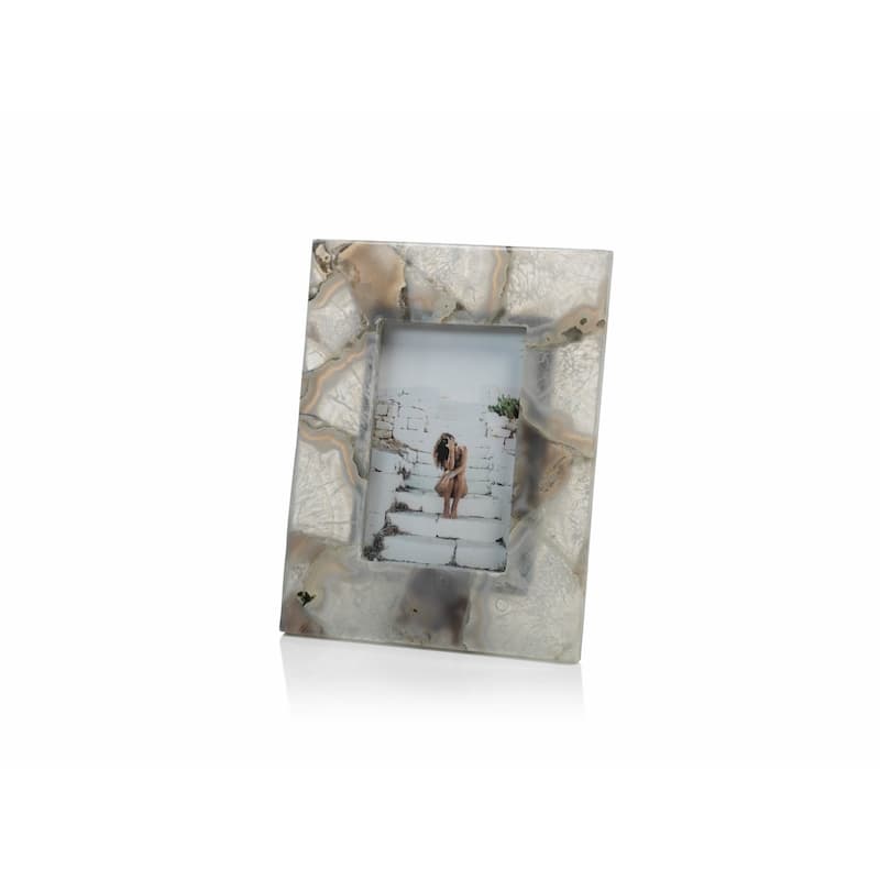 "Preto" 4" x 6" Agate Picture Frame