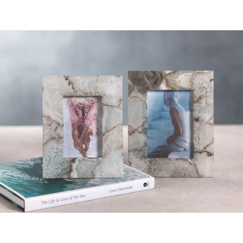 "Preto" 4" x 6" Agate Picture Frame