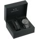Shop Armani Exchange Men's AX7102 'Active' Bracelet Gift Set Black ...
