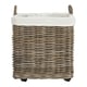 preview thumbnail 7 of 9, SAFAVIEH Amari Rattan Square Baskets With Wheels (Set Of 2) - 23.6" x 23.6" x 21.6"