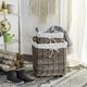 preview thumbnail 3 of 9, SAFAVIEH Amari Rattan Square Baskets With Wheels (Set Of 2) - 23.6" x 23.6" x 21.6"
