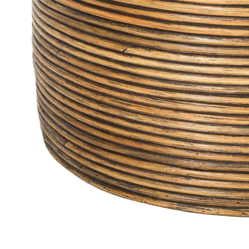 SAFAVIEH Wellington Rattan Honey Storage Hamper With Liner - 19.5" x 19.5" x 33.1"