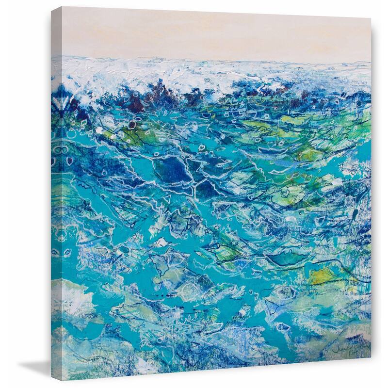 'Ocean 3' Painting Print on Wrapped Canvas - Multi-Color