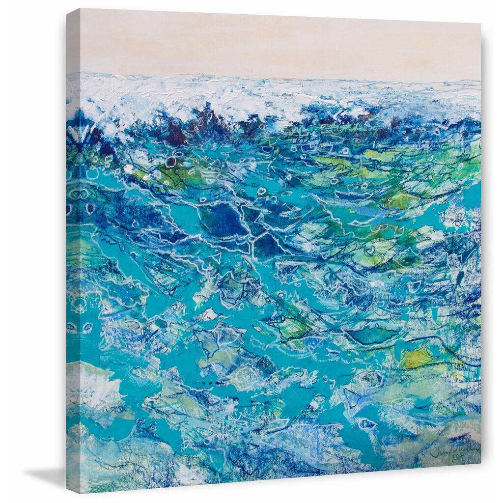 'Ocean 3' Painting Print on Wrapped Canvas - Multi-Color
