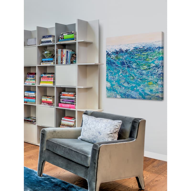 'Ocean 3' Painting Print on Wrapped Canvas - Multi-Color