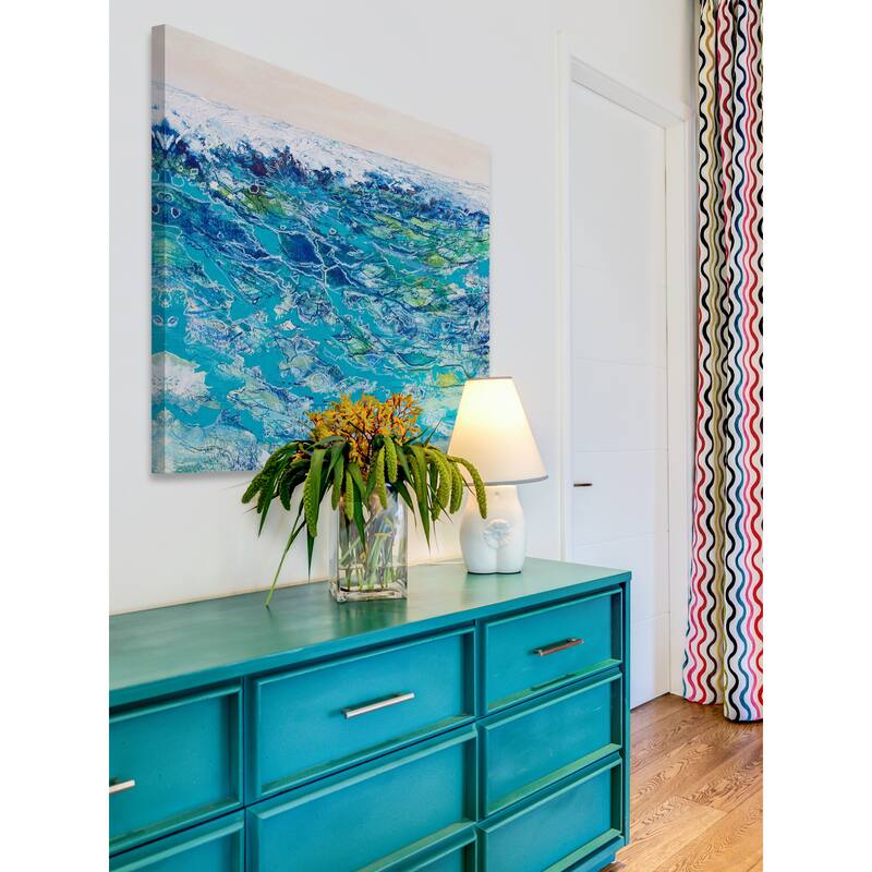 'Ocean 3' Painting Print on Wrapped Canvas - Multi-Color