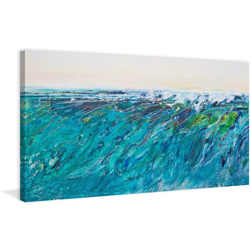 'Wave 7' Painting Print on Wrapped Canvas - Multi-Color