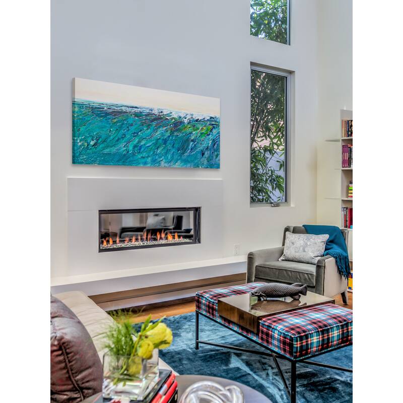 'Wave 7' Painting Print on Wrapped Canvas - Multi-Color