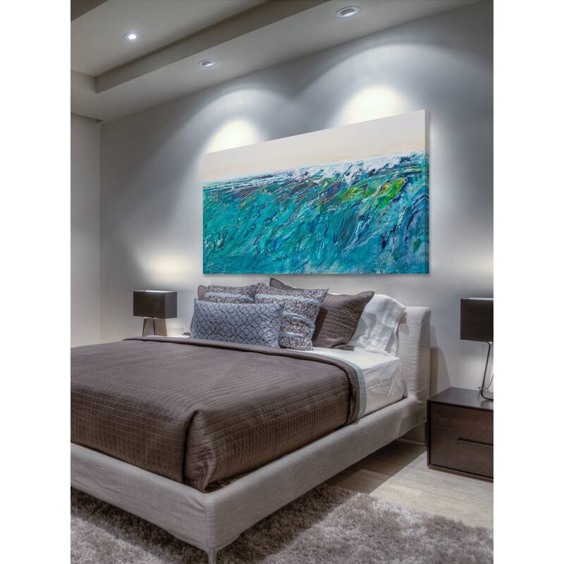 'Wave 7' Painting Print on Wrapped Canvas - Multi-Color