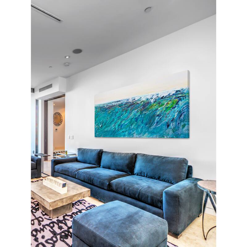 'Wave 7' Painting Print on Wrapped Canvas - Multi-Color