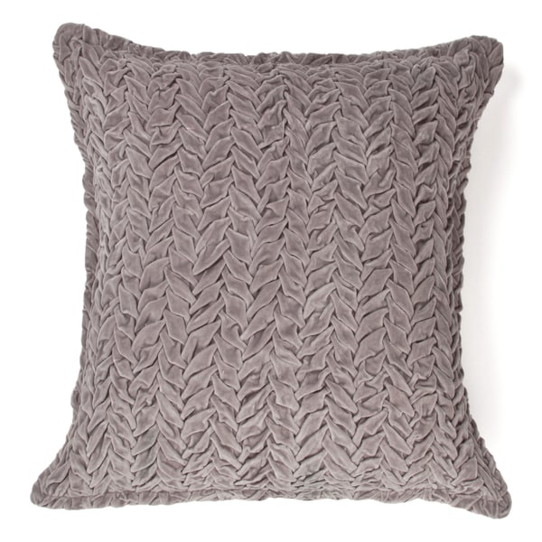 Shop Allie Silver Cotton Velvet Decorative Throw Pillow 20 ...